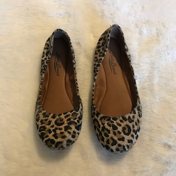 lucky brand animal print flats